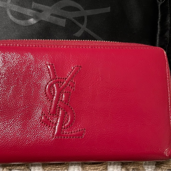 Yves Saint Laurent Handbags - YSL PINK/RED zippy wallet